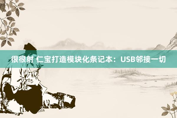 很很射 仁宝打造模块化条记本：USB邻接一切