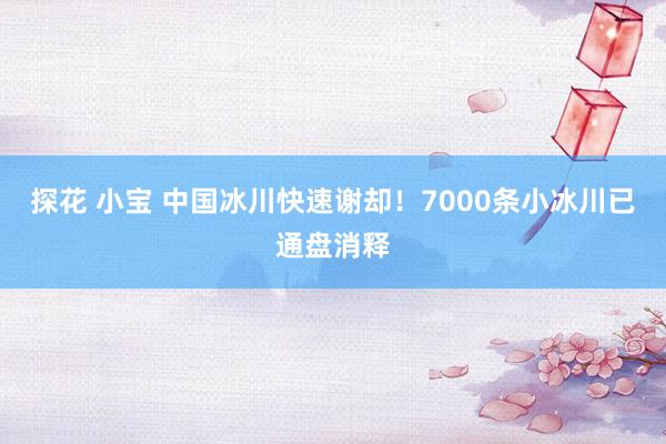 探花 小宝 中国冰川快速谢却！7000条小冰川已通盘消释