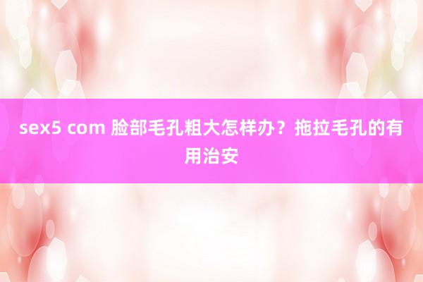 sex5 com 脸部毛孔粗大怎样办？拖拉毛孔的有用治安