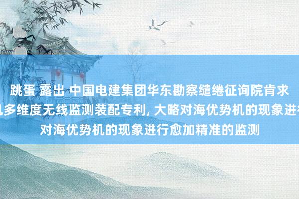 跳蛋 露出 中国电建集团华东勘察缱绻征询院肯求一种海上浮式风机多维度无线监测装配专利, 大略对海优势机的现象进行愈加精准的监测
